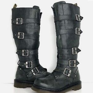Vintage Doc Martens PHINA five buckle zip up boots.